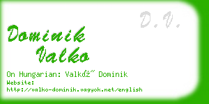 dominik valko business card