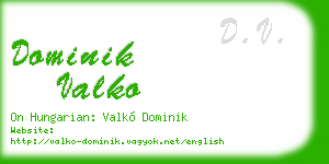 dominik valko business card